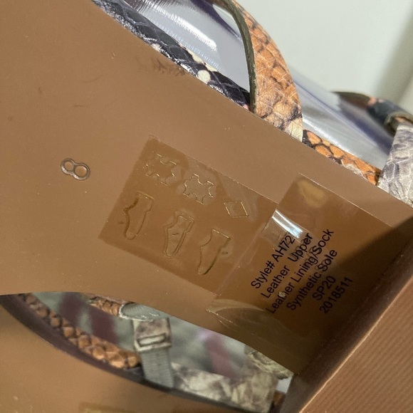 Madewell Lori Stappy Multi Color Snakeskin Leather Low Heel Sandal NWT - Picture 14 of 14